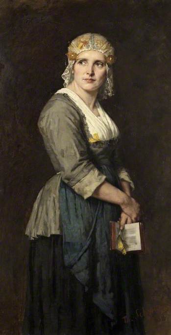 Going to Church: A Dutch Peasant, 1883, Thérèse Schwartze