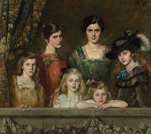 Les six Filles de Charles E. H. Boissevain et Maria Barbera Pijnappel, 1916, Thérèse Schwartze