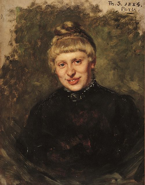 Portrait of Wally Moes, 1884, Thérèse Schwartze