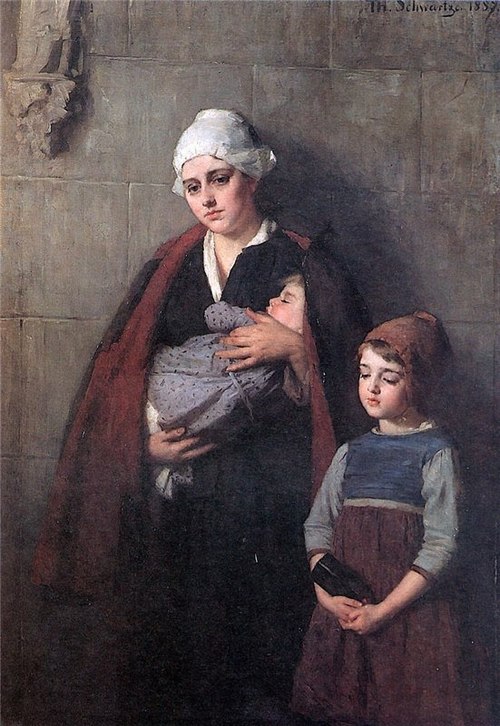 Orphans, 1890, Thérèse Schwartze