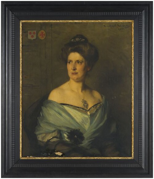 Portrait of Anna Maria Zillesen (1869-1966), dochter van Pieter en Anna Maria van de Stadt, huwde te, 1908, Thérèse Schwartze