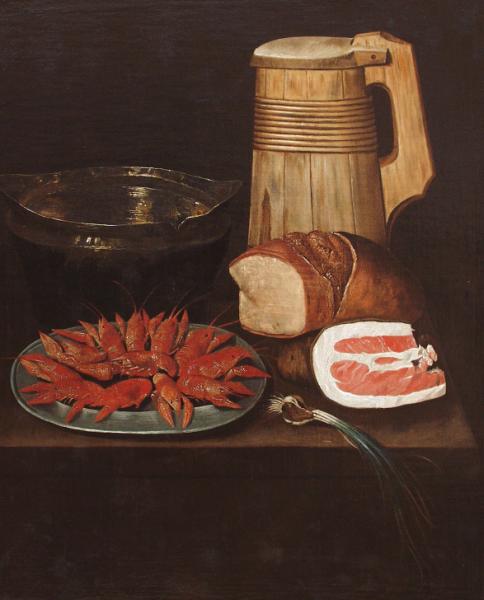 Still life with crayfish, 1660, Philips Angel I