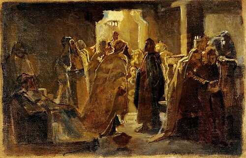 Christ in the Synagogue, 1868, Nikolaï Gay