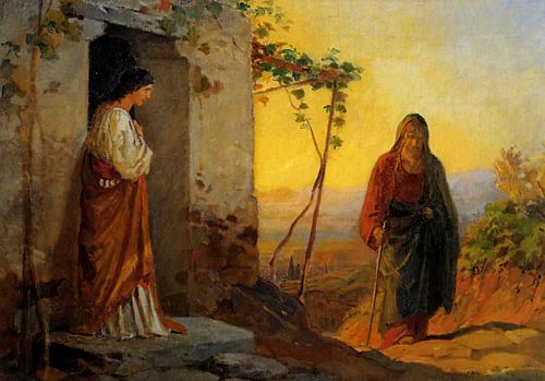 Mary, sister of Lazarus, Greets Jesus, 1863, Nikolaï Gay