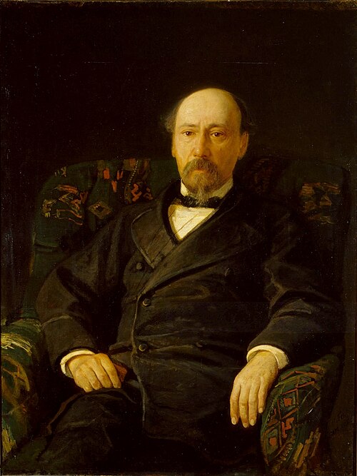 Portrait of Nikolai Nekrasov, 1872, Nikolaï Gay