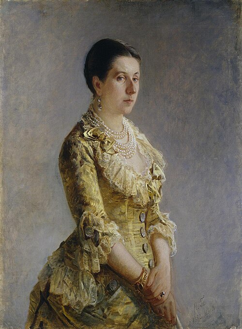 Portrait of Princess Olga Volkonskaya (nee Kleinmichel), 1882, Nikolaï Gay