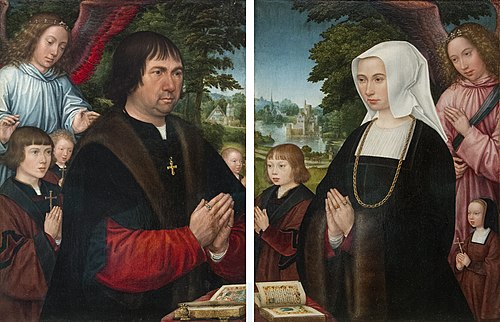 Portrait of Lieven van Pottelsberghe and Portrait of Livina van Steelant, 1524, Gerard Horenbout