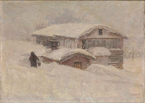 Drifting Snow, 1910, Jacob Gloersen