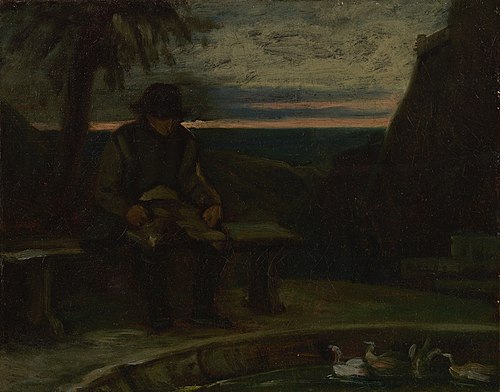 Napoleon op St. Helena, 1826, Alexandre-Gabriel Decamps