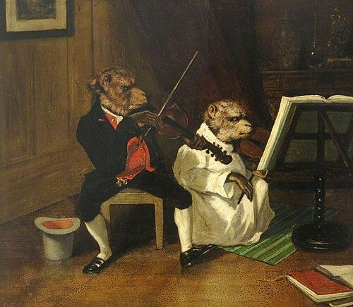 Monkey Musicians, 1838, Alexandre-Gabriel Decamps