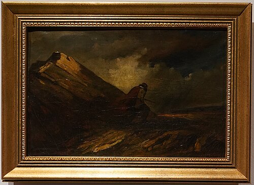 L'orage (personnage sur fond de rocher), , Alexandre-Gabriel Decamps