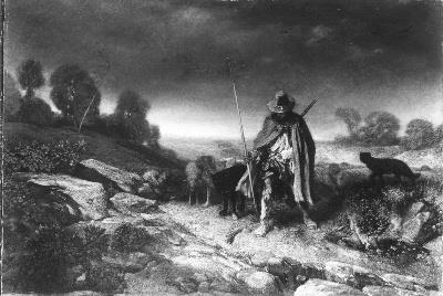 Een schaapherder met zijn kudde, 1843, Alexandre-Gabriel Decamps