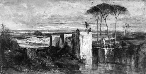 Sunset, Tombs Near Cairo, 1850, Alexandre-Gabriel Decamps