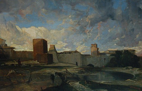 Les remparts d'Aigues-Mortes, 1843, Alexandre-Gabriel Decamps