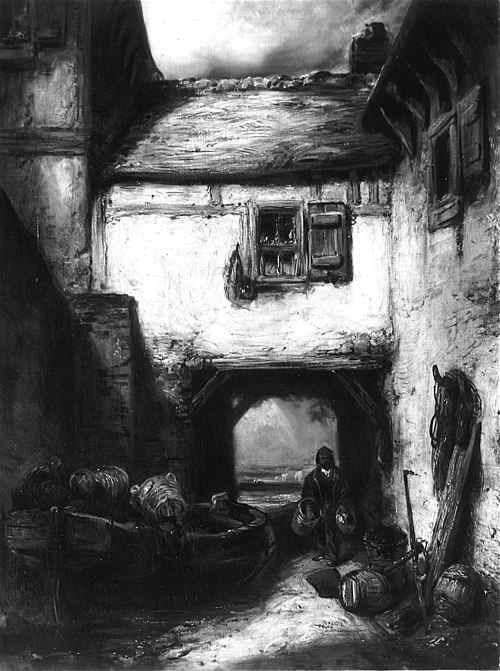 Courtyard, 1855, Alexandre-Gabriel Decamps