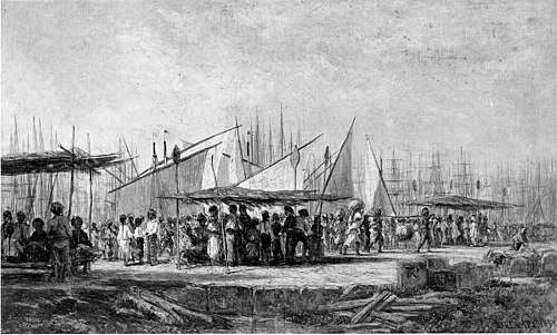 Old Port, Singapore, 1860, Alexandre-Gabriel Decamps