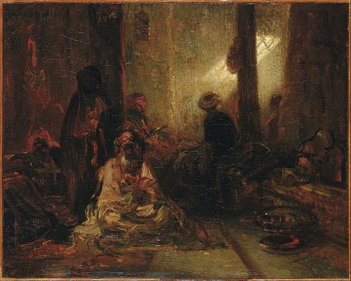 Interior of a Turkish Cafe, , Alexandre-Gabriel Decamps