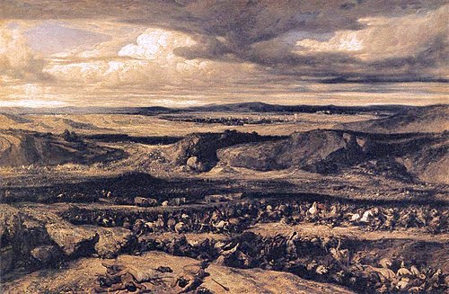Marius défait les cimbres dans la plaine située entre Belsannettes et la Grande Fugère, 1833, Alexandre-Gabriel Decamps