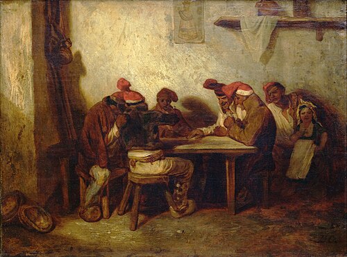 Espagnols jouant aux cartes, 1850, Alexandre-Gabriel Decamps