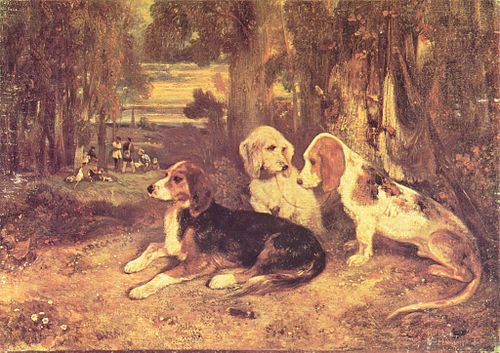 Chiens de chasse au repos, 1839, Alexandre-Gabriel Decamps