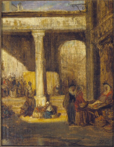Bazaar in Cairo, 1833, Alexandre-Gabriel Decamps
