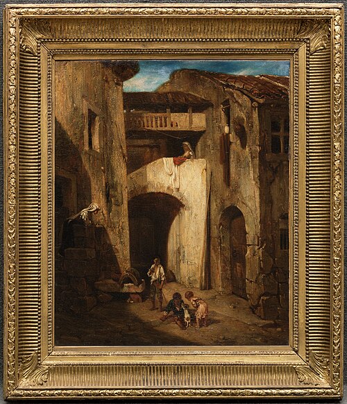 Italian Courtyard, 1842, Alexandre-Gabriel Decamps