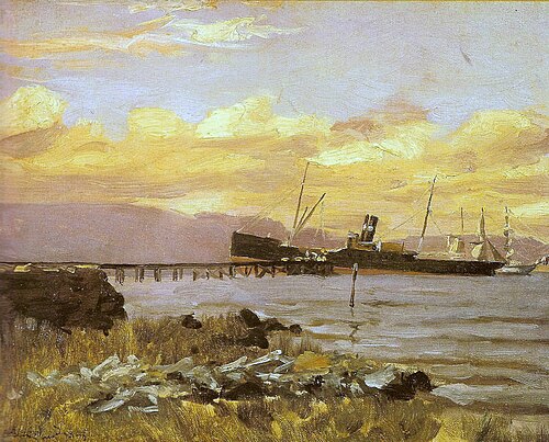 View of the port, 1895, Alfredo Andersen
