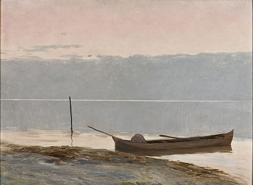 Landscape with a Canoe in the Border, 1922, Alfredo Andersen