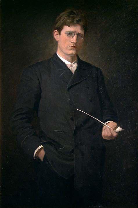 Portrait of the Author Knut Hamsun, 1891, Alfredo Andersen