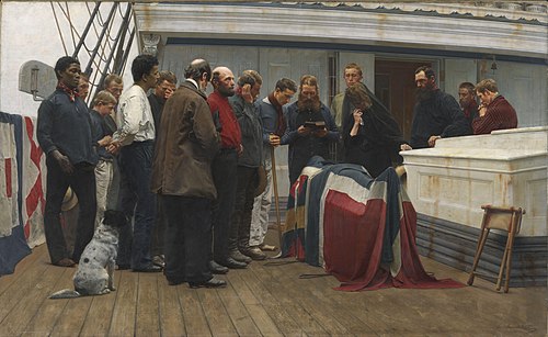 Burial at Sea, 1890, Carl Fredrik Sundt-Hansen