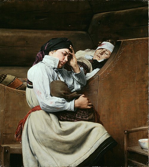 Wounded, 1888, Carl Fredrik Sundt-Hansen