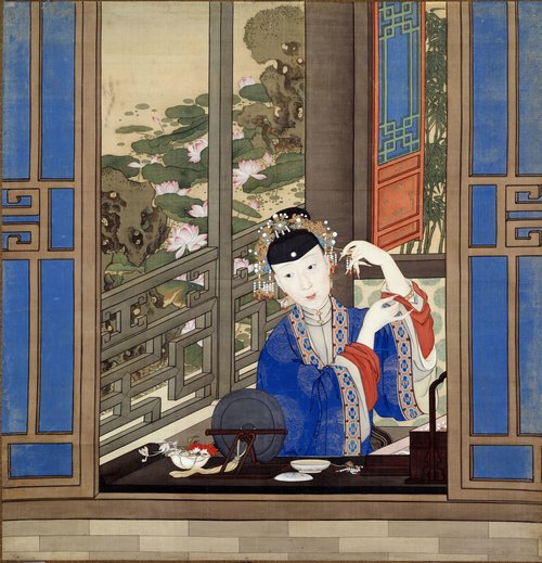 乾隆帝妃古装像轴, , Giuseppe Castiglione