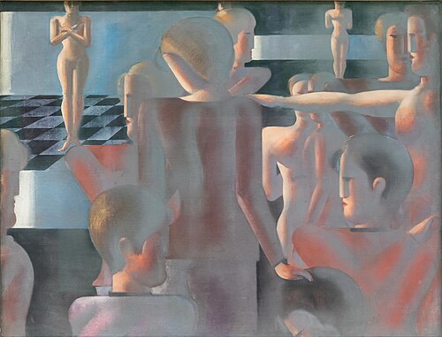 Group of Fourteen in Imaginary Architecture, 1930, Oskar Schlemmer