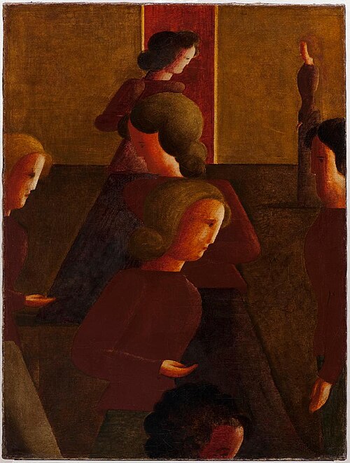 Against Each Other in Space, 1928, Oskar Schlemmer