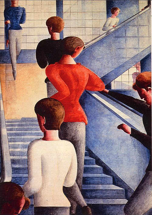 Bauhaus l'escalier, 1932, Oskar Schlemmer