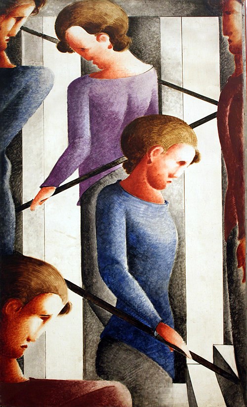 Stairway Scene, 1932, Oskar Schlemmer