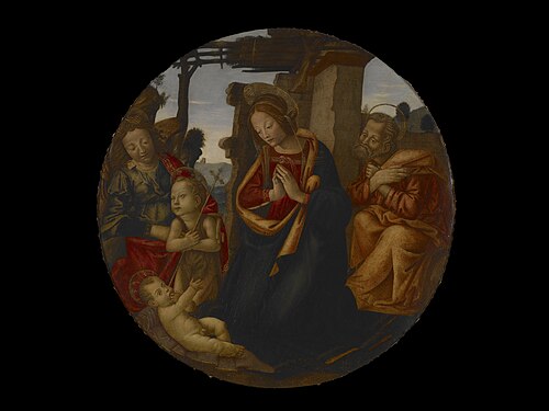 The Holy Family with St. John the Baptist and an Angel, , Maître de Naumburg