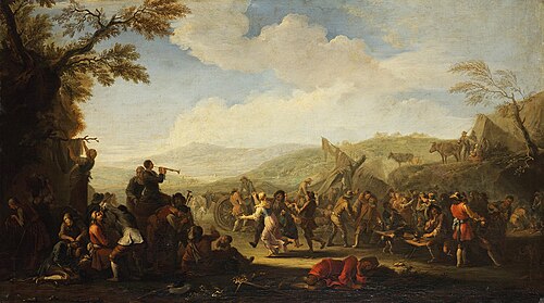 Amusement in the Field Camp, 1695, Georg Philipp Rugendas the Elder