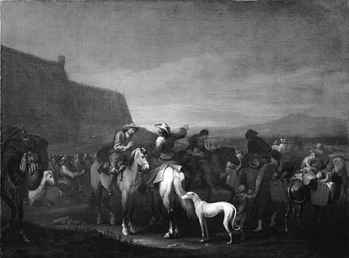 Breaking Camp, 1709, Georg Philipp Rugendas the Elder