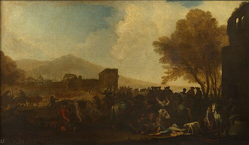 Bringing in Prisoners and Wounded, 1715, Georg Philipp Rugendas the Elder