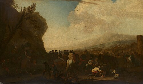 A Foraging Party Departing, 1715, Georg Philipp Rugendas the Elder