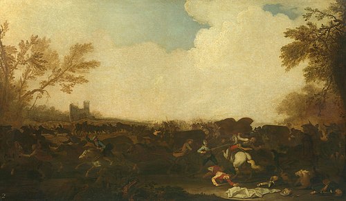 Soldiers Attacking a Foraging Party, 1715, Georg Philipp Rugendas the Elder