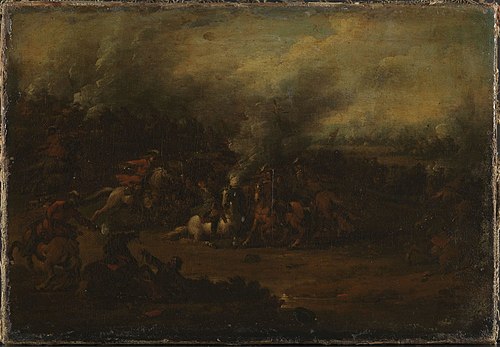 A Cavalry Fight, 1704, Georg Philipp Rugendas the Elder