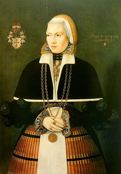 Porträt der Dorothea von Vechelde née von Brotizem, 1571, Ludger Tom Ring le Jeune