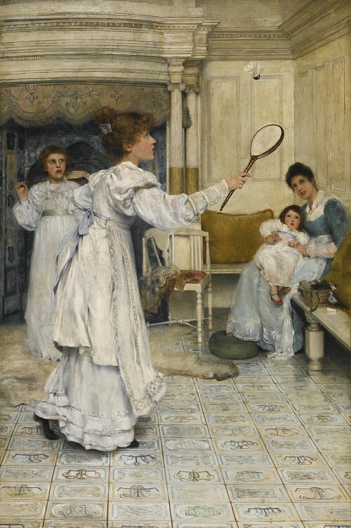 Battledore and Shuttlecock, 1891, Laura Theresa Alma-Tadema