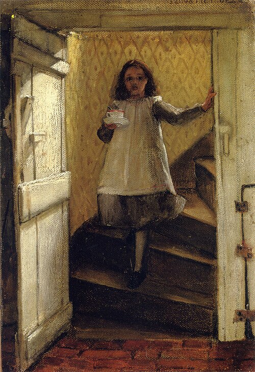 Girl on Stairs, , Laura Theresa Alma-Tadema