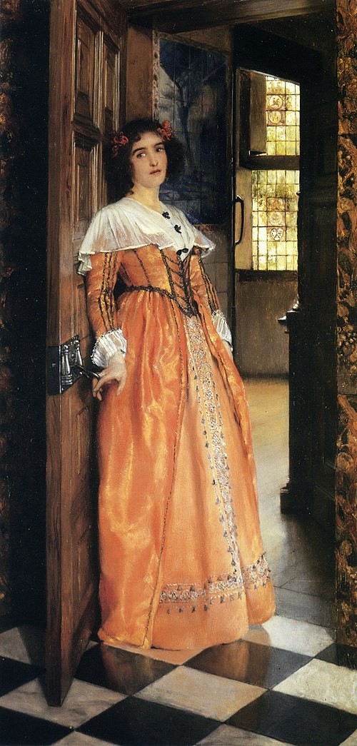 At the Doorway, 1898, Laura Theresa Alma-Tadema