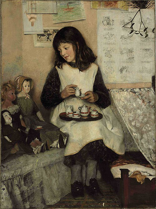 The tea party, , Laura Theresa Alma-Tadema