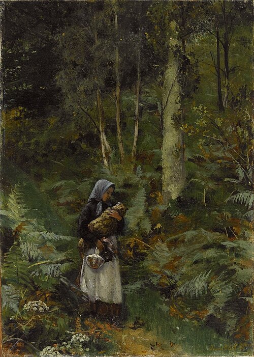 With a Babe in the Woods, 1879, Laura Theresa Alma-Tadema