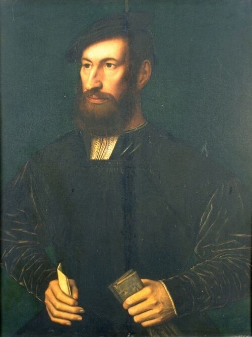 Portrait of a man holding a letter in his hand, 1535, Ambrosius Benson